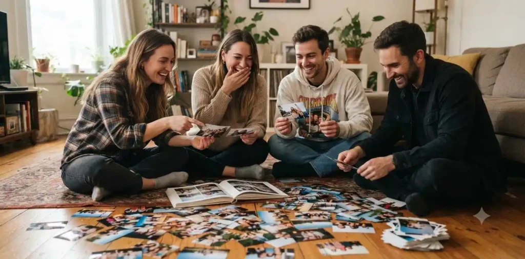 Friends sharing everyday memories together