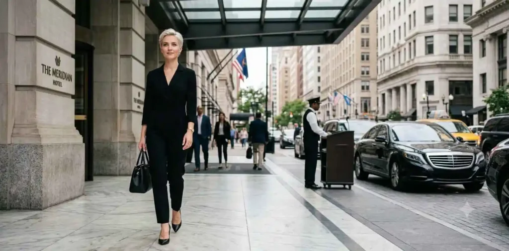 Confident woman walking away from betrayal
