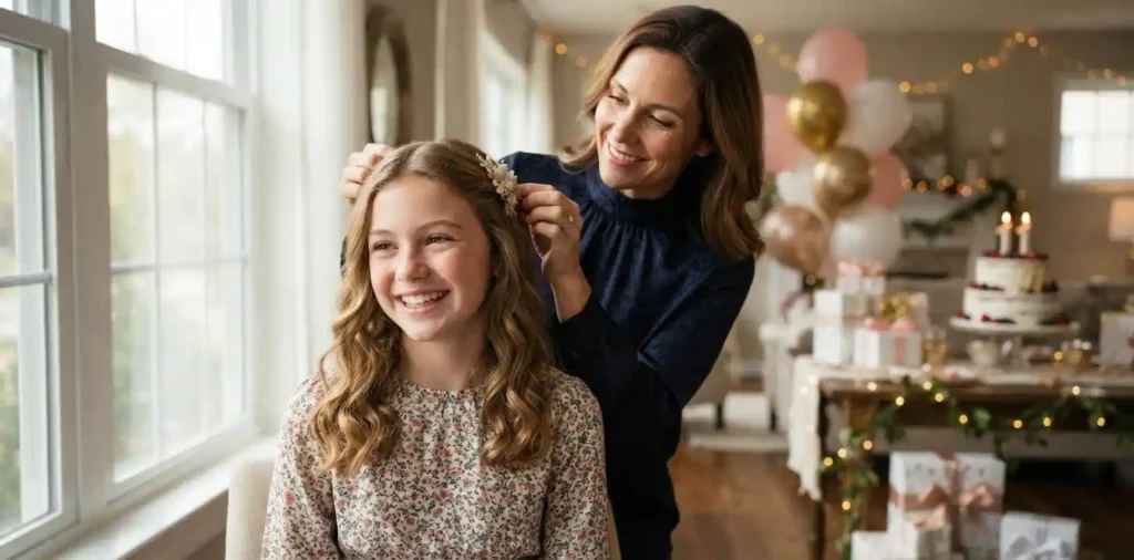 Mother celebrating her daughter’s 11th birthday