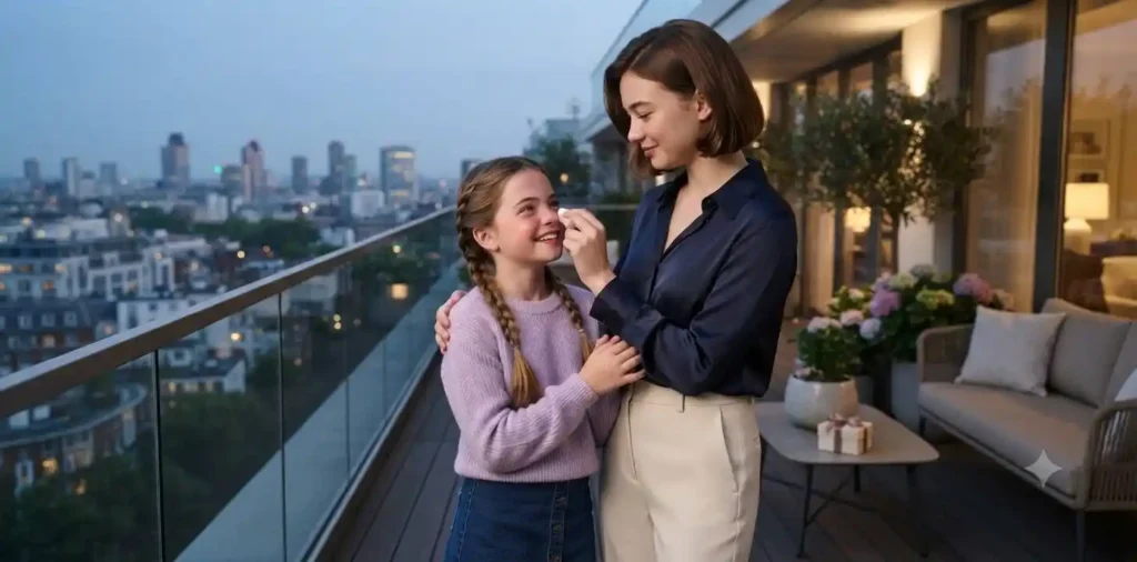 Sisters sharing an emotional hug at home